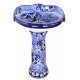 Mexican Talavera Pedestal Sink Roman Style Acapulco Azul